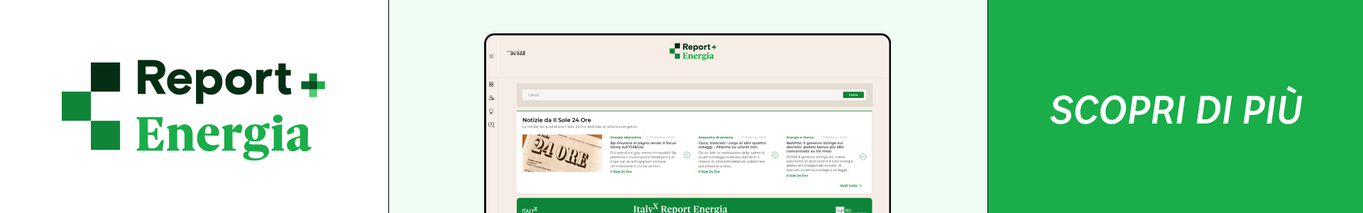 Report + Energia | SCOPRI DI PIÙ